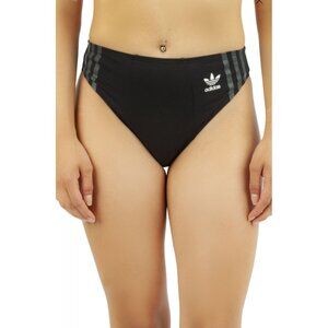 NWT - Adidas High Leg Cheeky Bikini Panties - Black/Gray - M, L, & XXL